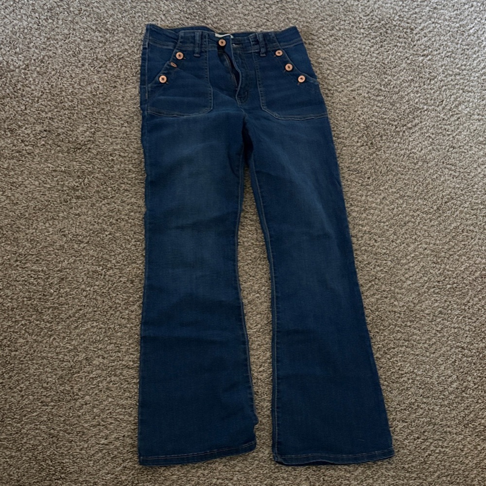 Classic Navy Flare Jeans